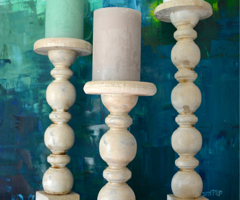 Diy Candle Holders from Banisters